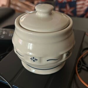 Longaberger Woven Traditions Blue Sugar Dish